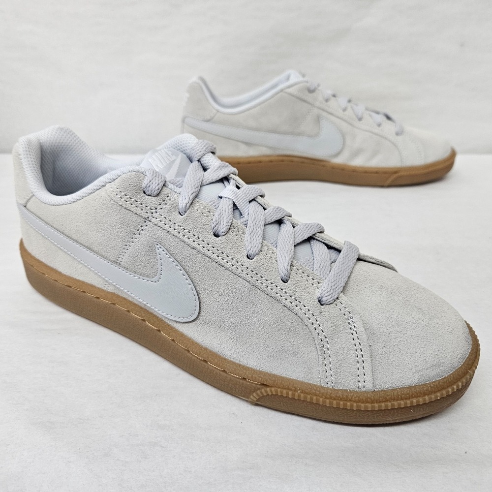 Nike Women's Light Gray Suede Sneakers with Gum Sole